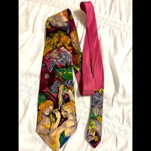 Primavera man’s tie created from original Grace Newburger watercolor 100% silk